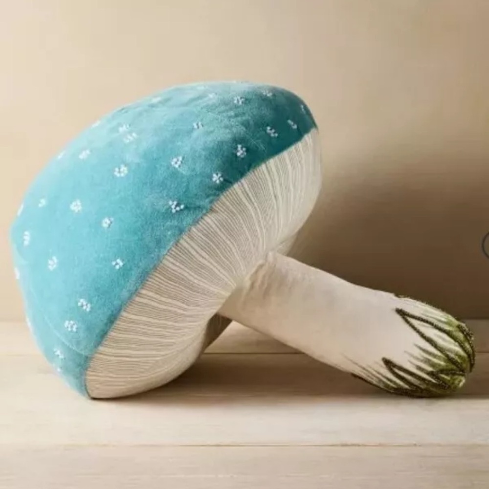 Velvet Beaded Mushroom Pillow, John Derian for Target